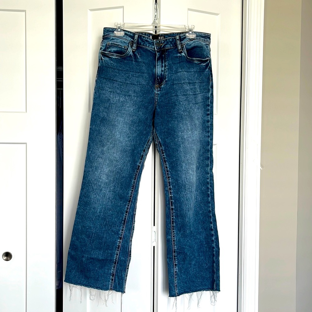 KUT Kelsey high rise ankle flare, size 12